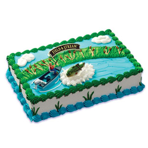 FIELD & STREAM BASS BOAT AND FISH CAKE KIT Decoration